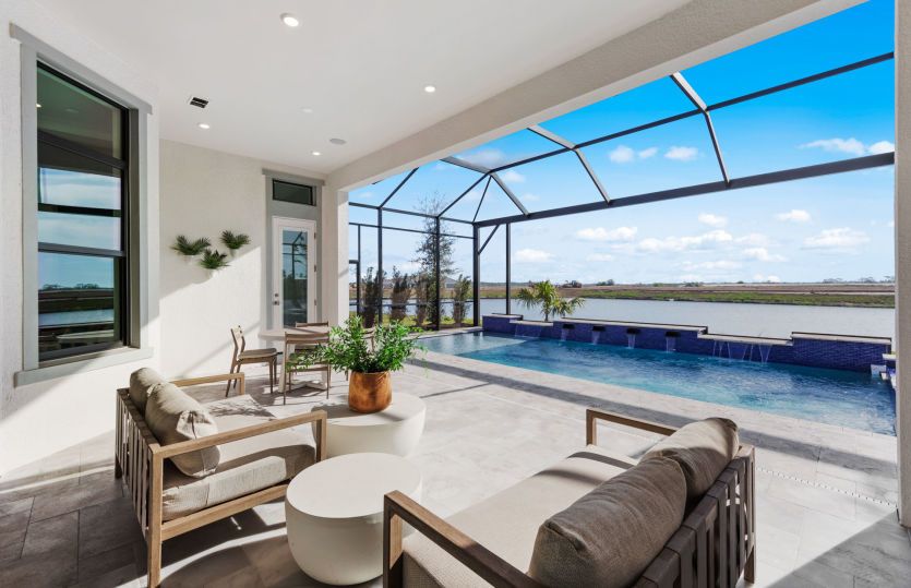 Covered lanai space, enjoy the Florida lifestyle in your new home