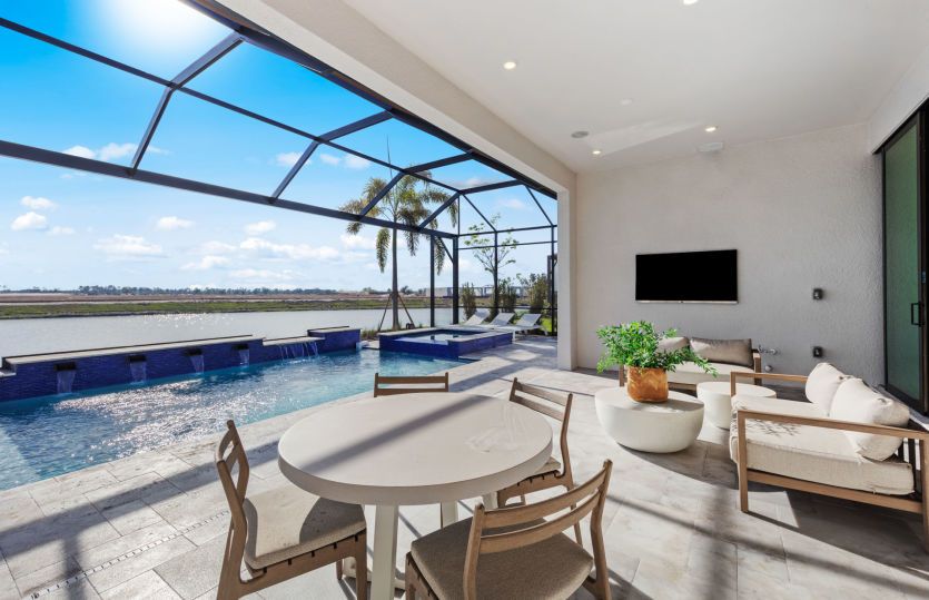 Covered lanai, the idea 55+ community home feature