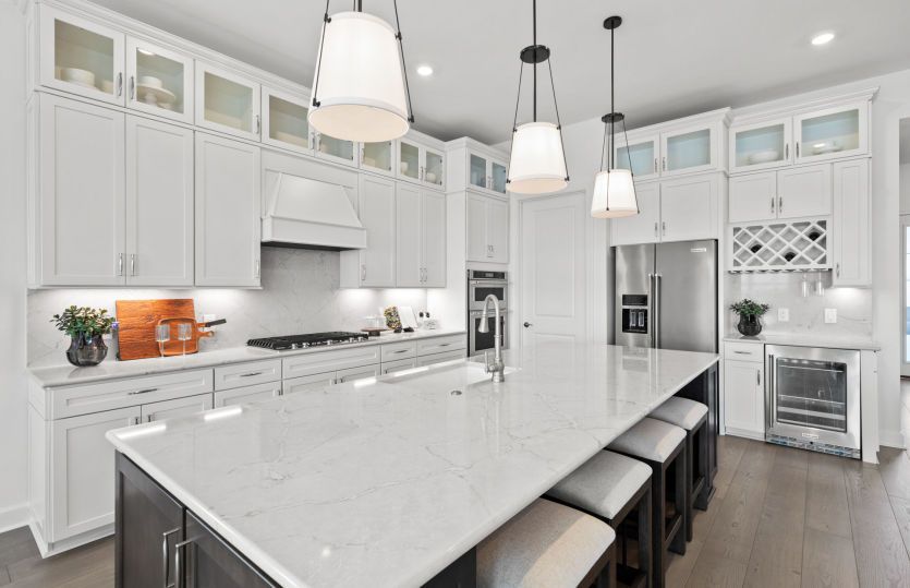 Kitchen with stainless steel appliances