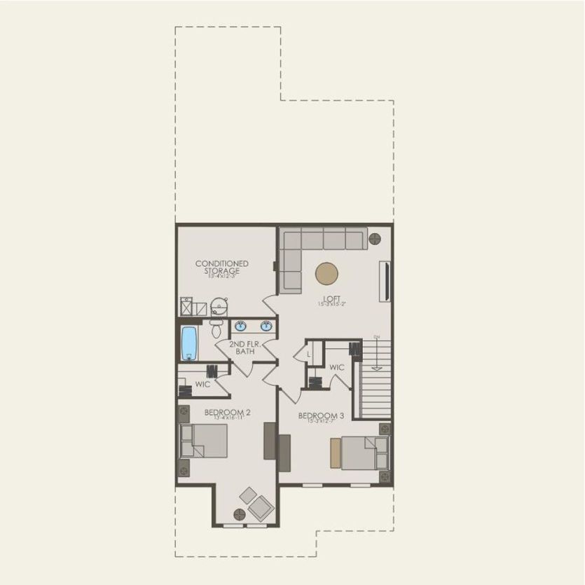 Second Floor 3 br / 2.5 ba