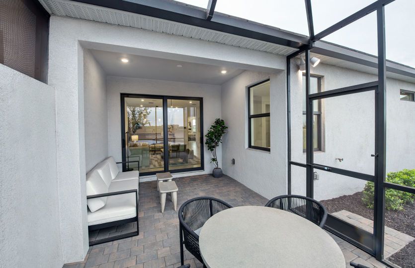 Screened-in lanai with patio extension option