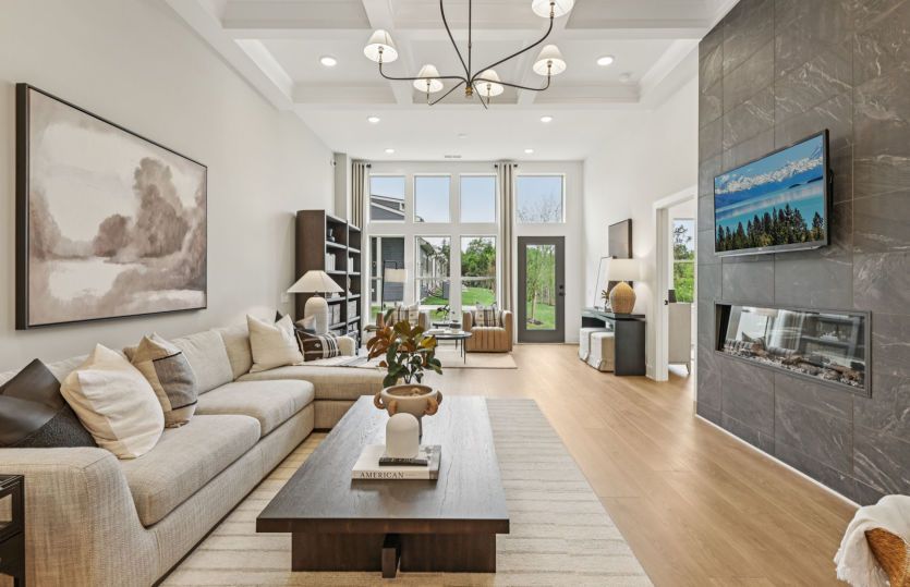 Gathering Room with Optional Electric Fireplace