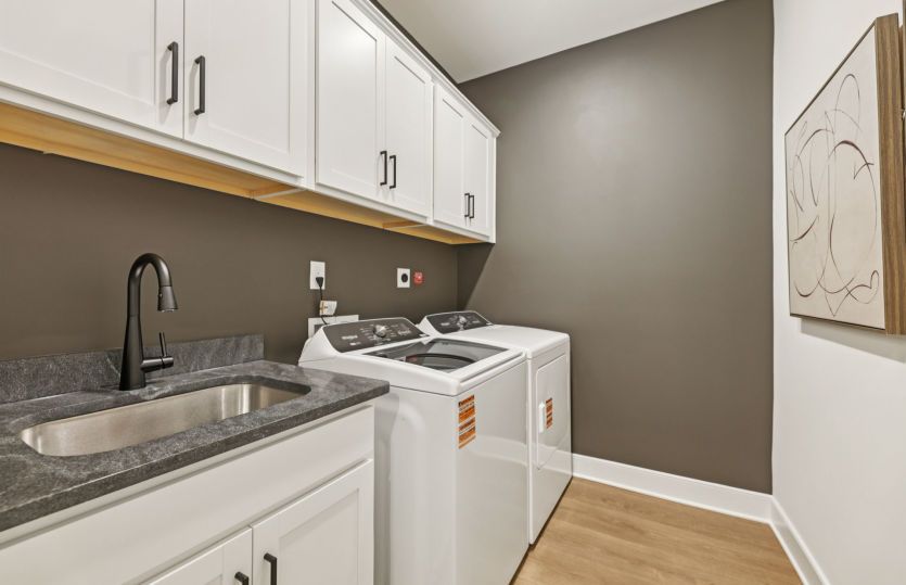 Laundry Room with Additional Cabinets and Optional Sink