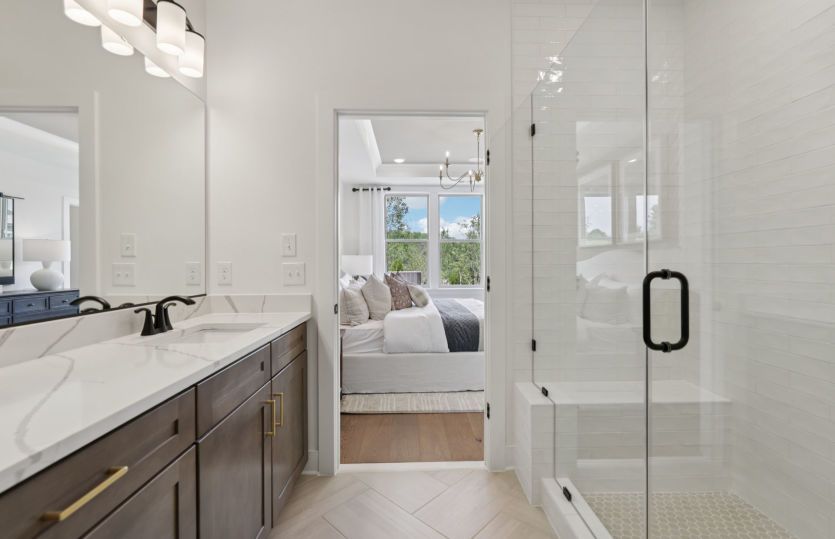 Luxurious Owner's Bath with a Dual Sink Vanity