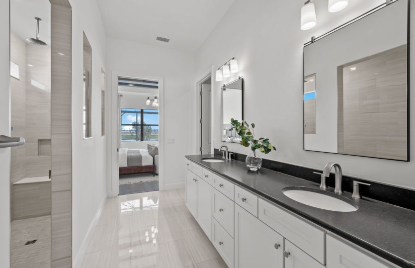 Owner's bathroom with dual-sink vanity | Model Representation