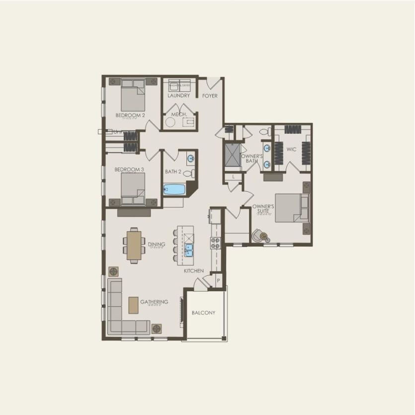 First Floor 3 br / 2 ba