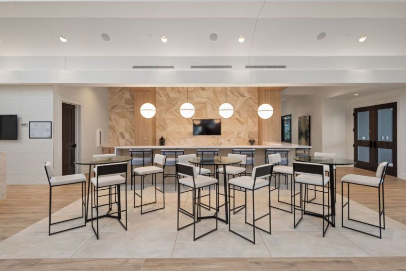 Bar & Gathering Space at Lakeview Manor Clubhouse
