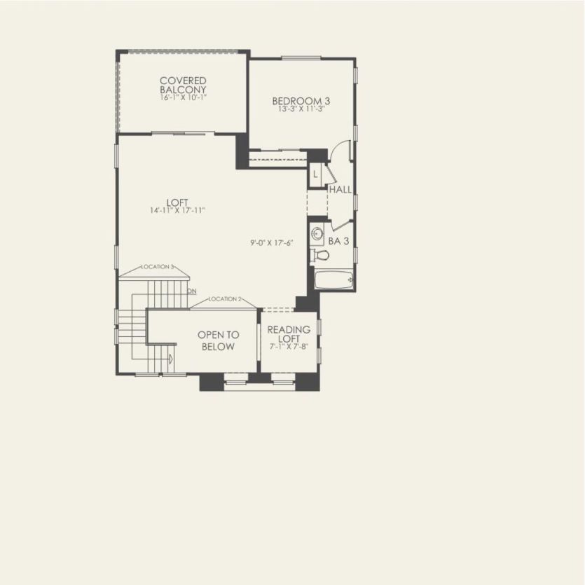 Second Floor 3 br / 3.5 ba