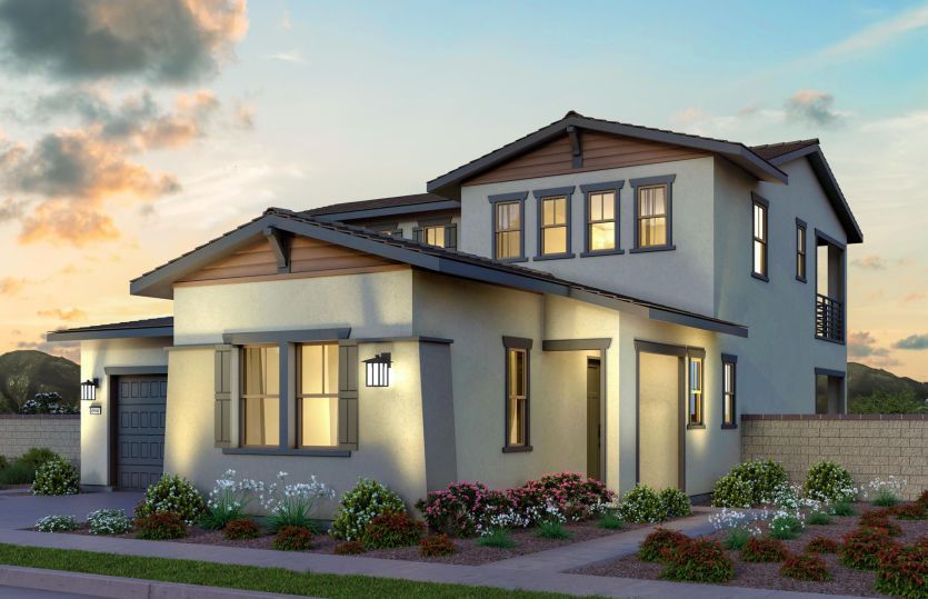 Plan 3 Modern Craftsman Elevation (C)