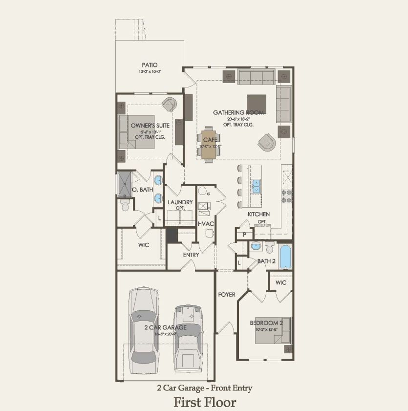 First Floor 2 br / 2 ba