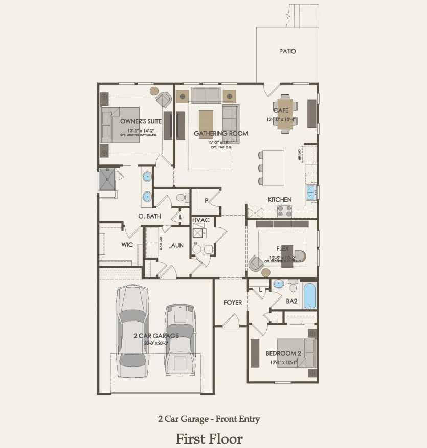 First Floor 2 br / 2 ba