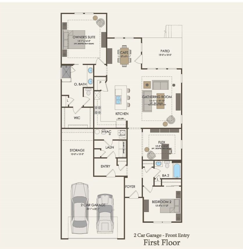 First Floor 2 br / 2 ba