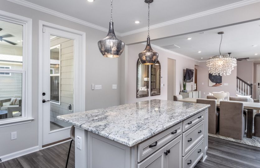 Large Kitchen Island with Built-In Storage