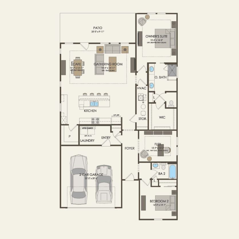 First Floor 2 br / 2 ba