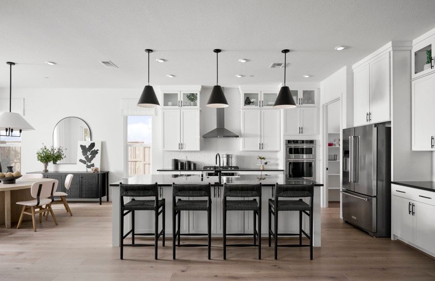 Spacious open kitchens