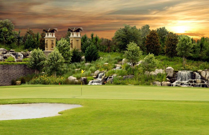 Golf Course at Sunset
