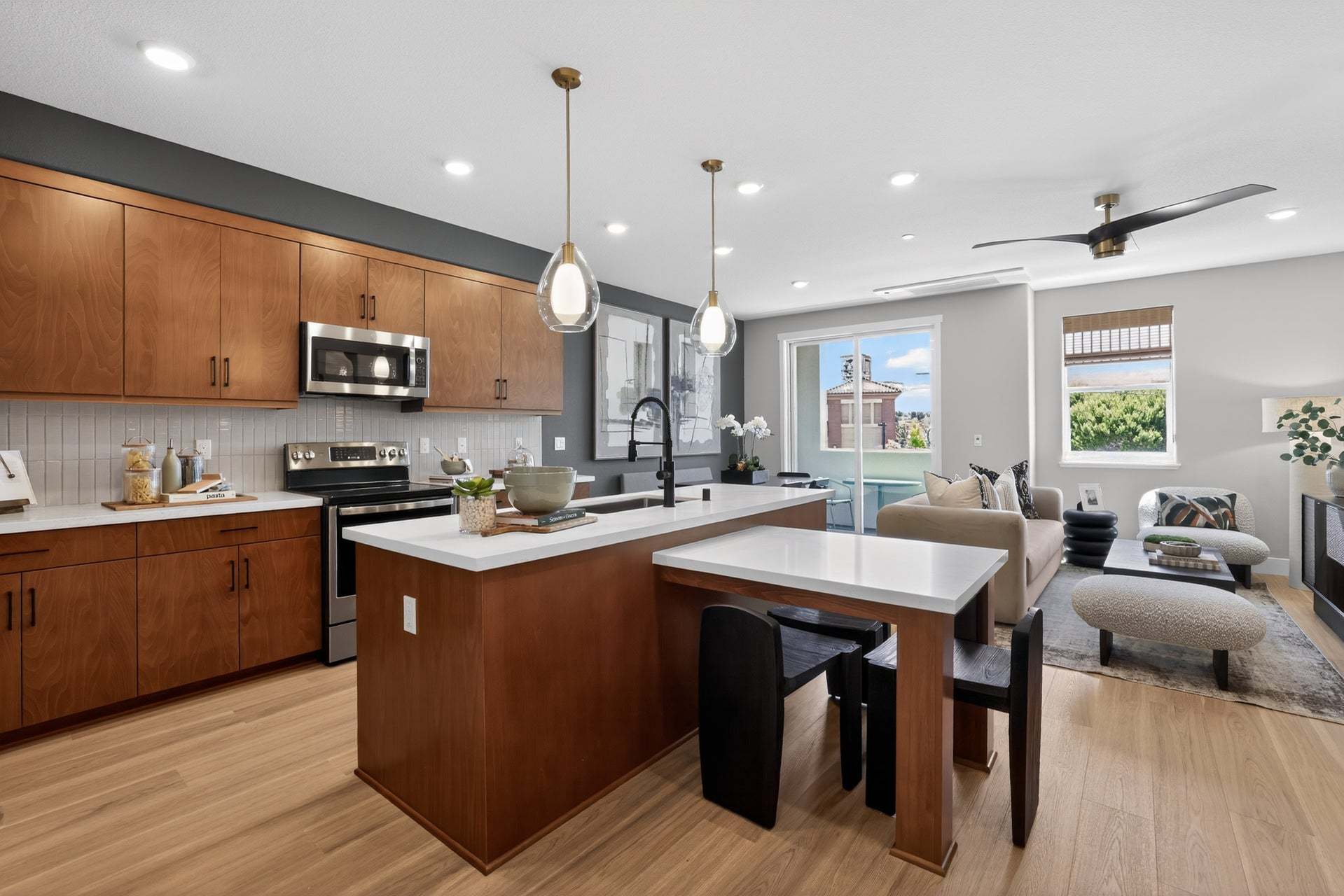 Stacked Flats Residence 1 | Kitchen/Drop Down Dining Table