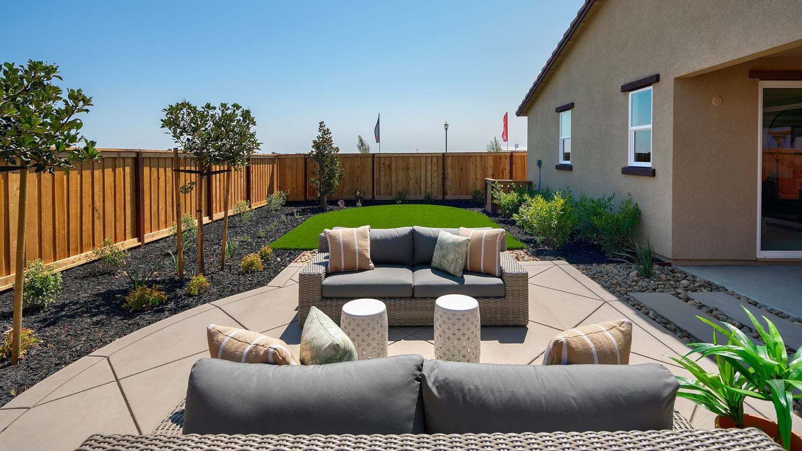 Residence 1 Model Backyard