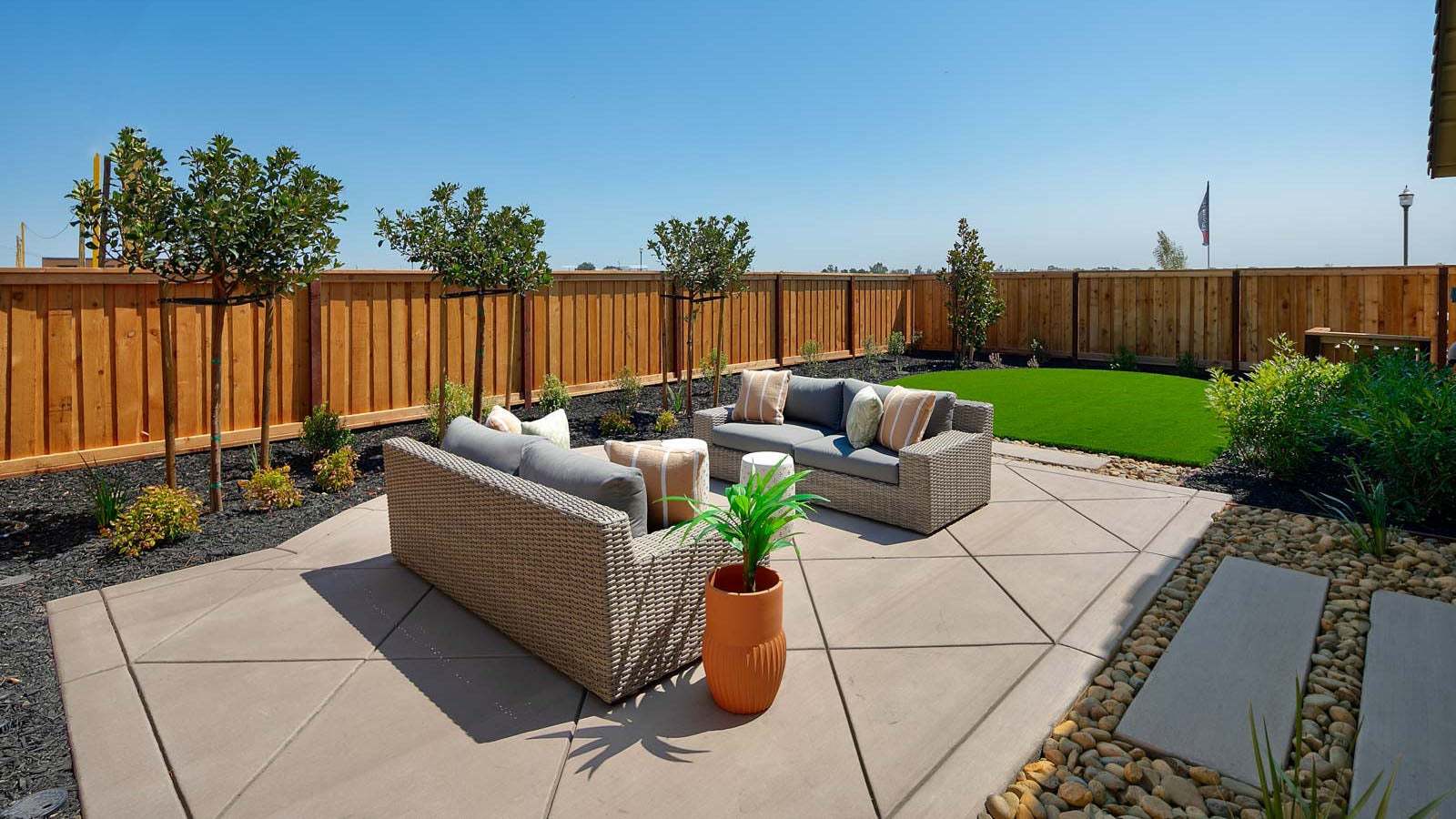 Residence 1 Model Backyard
