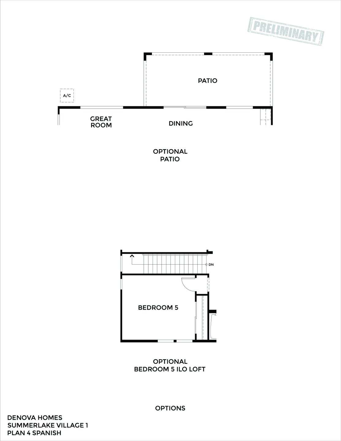 Optional Patio and Bedroom 5
