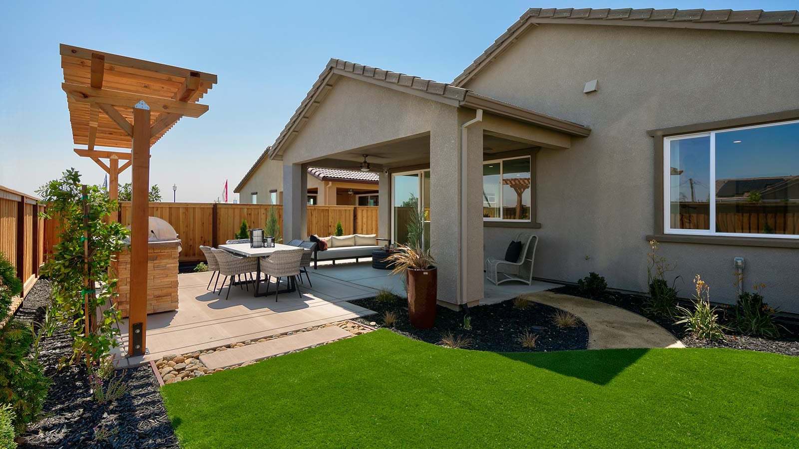 Residence 2 Model Backyard
