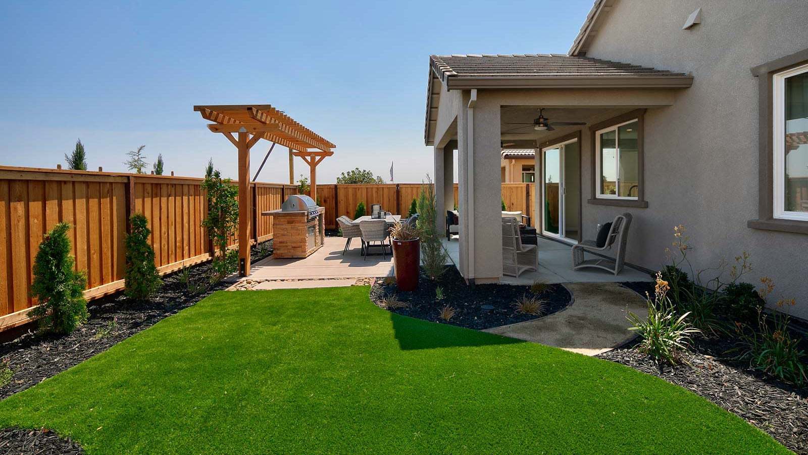 Residence 2 Model Backyard