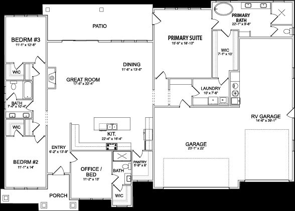 Cherished Estates- Plan 3 -80-2613 Floorplan