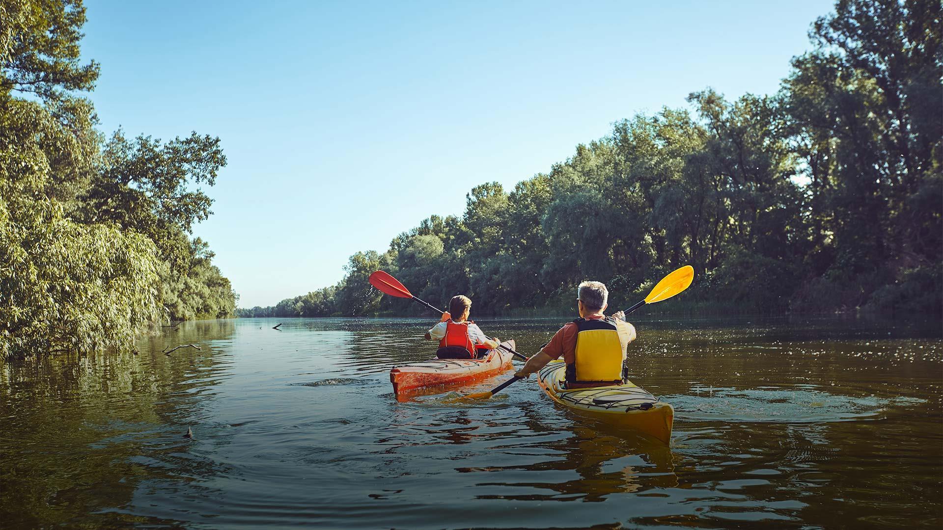 Kayaking River