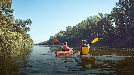 Kayaking River