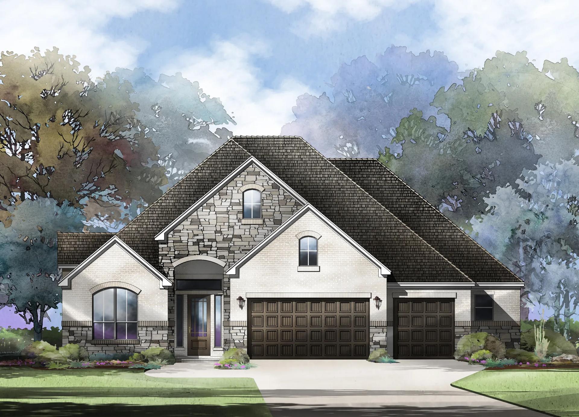 Kinder Ranch - 70' por Drees Custom Homes en San Antonio Texas