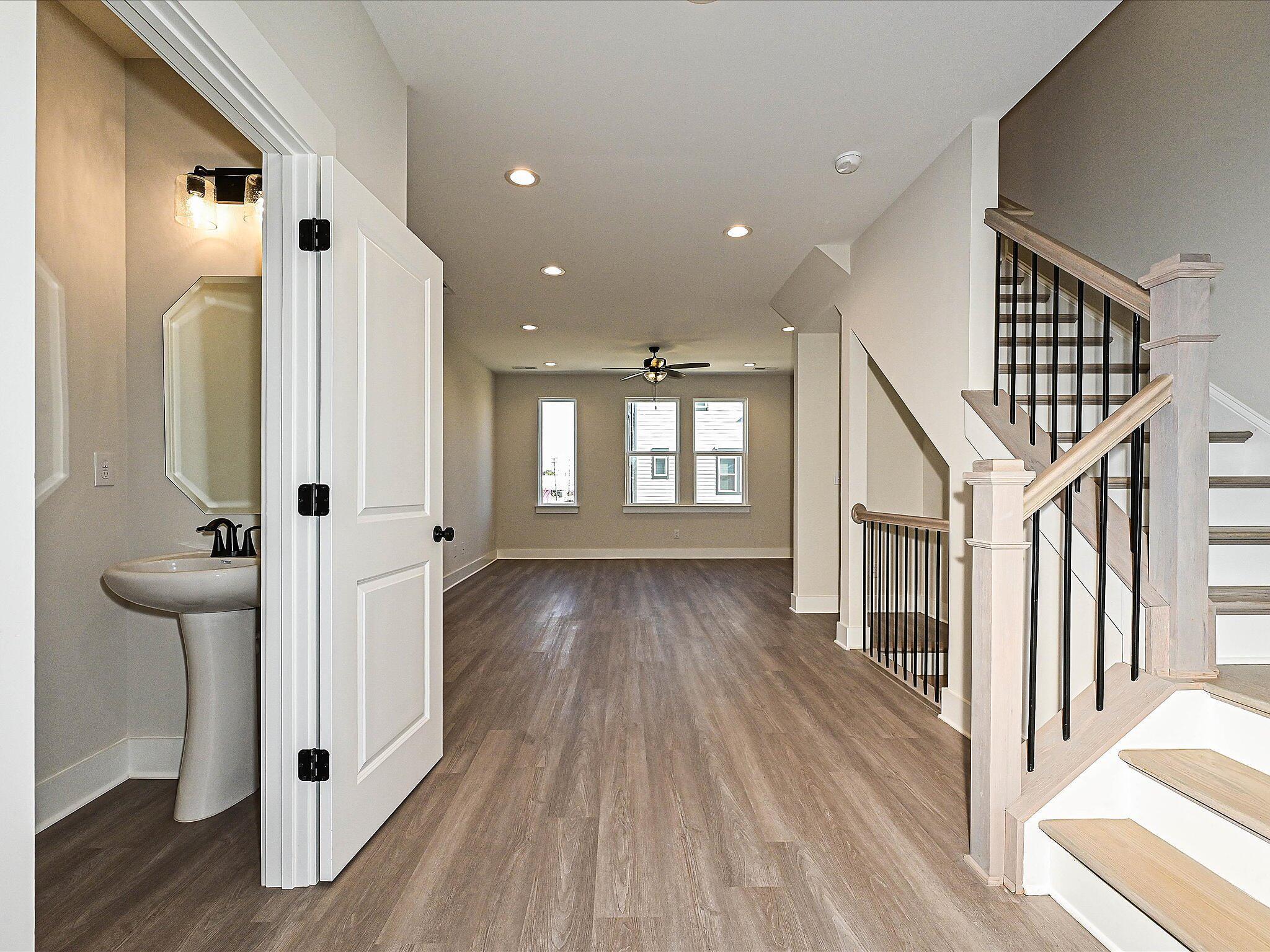 2nd Floor Powder Room & Stairs