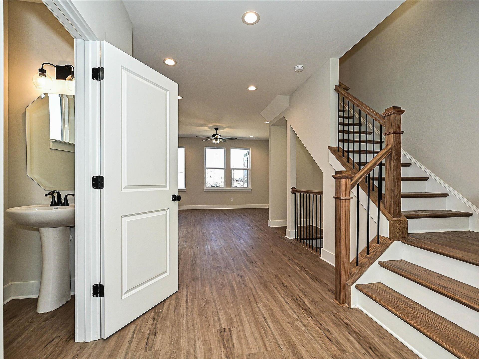 2nd Floor Powder Room & Stairs