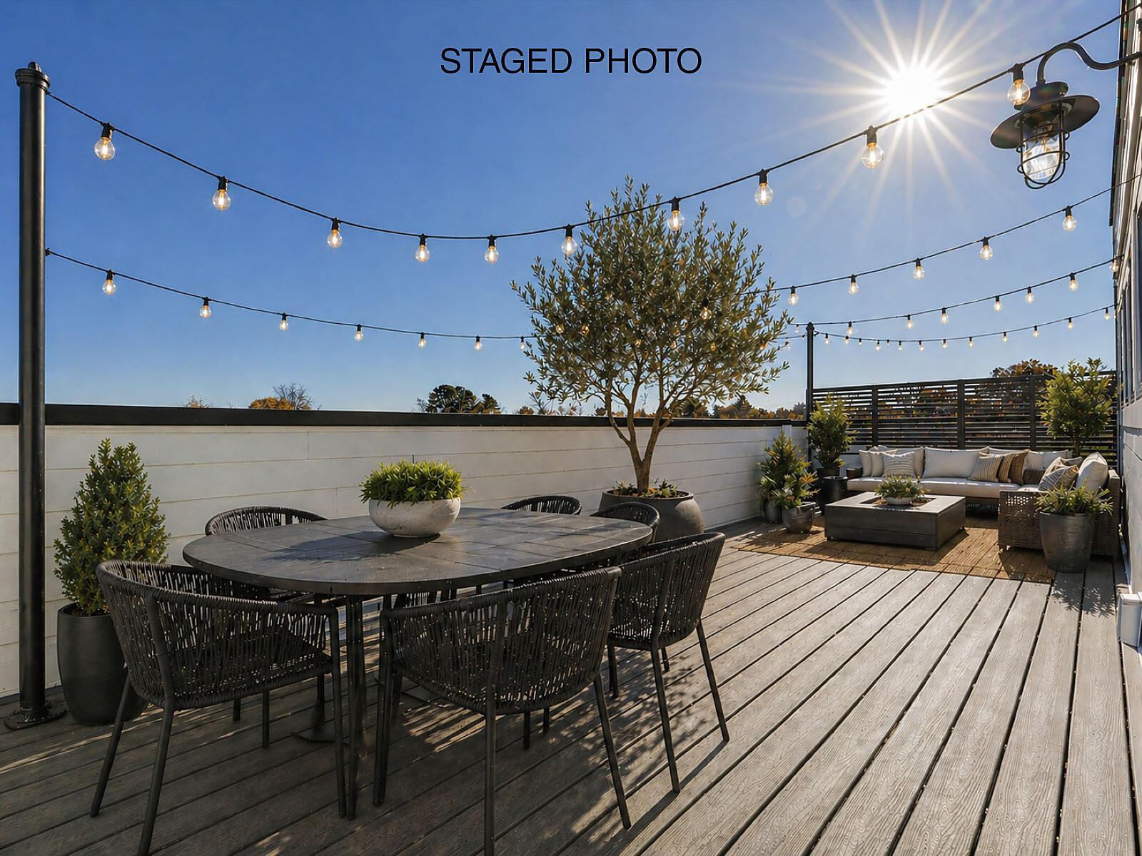 Rooftop Terrace - Staged
