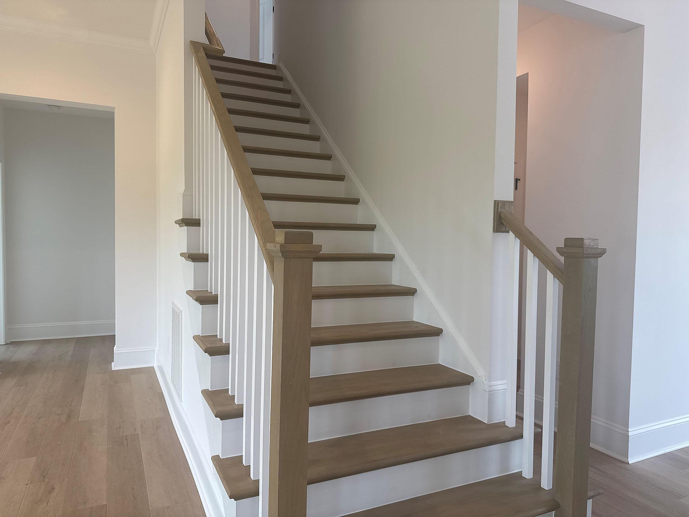 Stairs with Oak Treads & Painted Risers