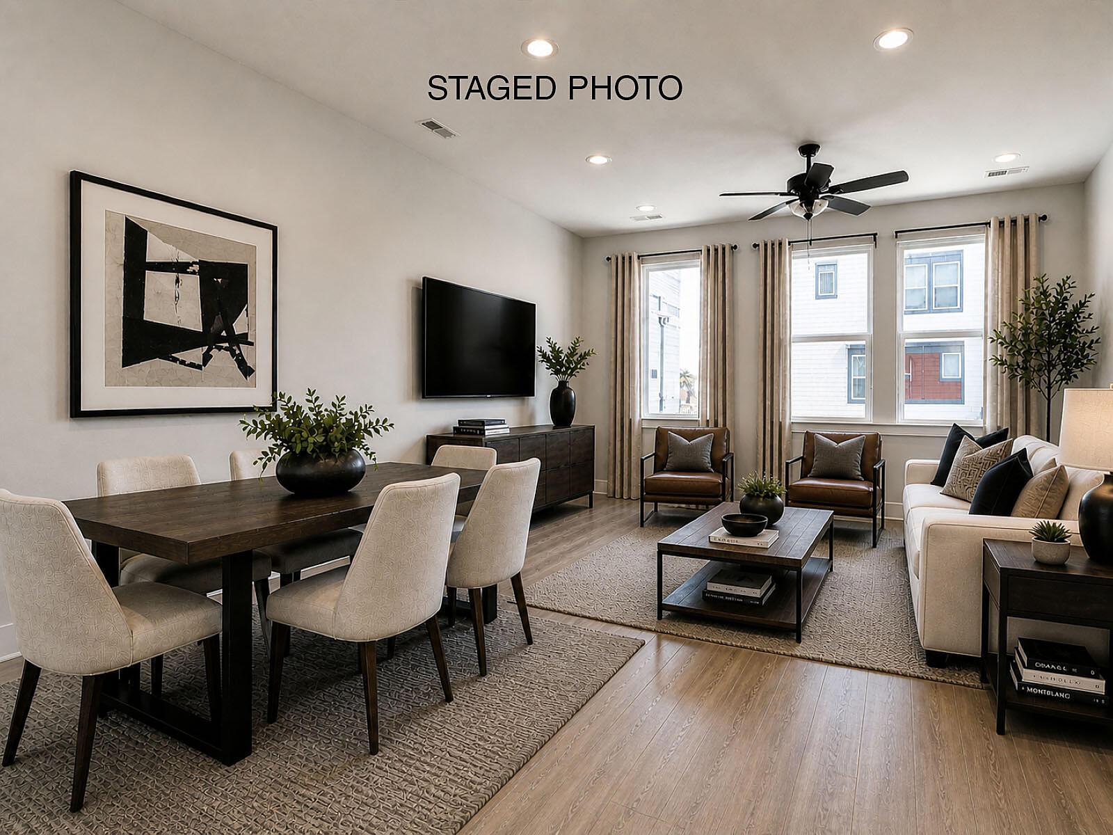 Dining & Living Room - Staged