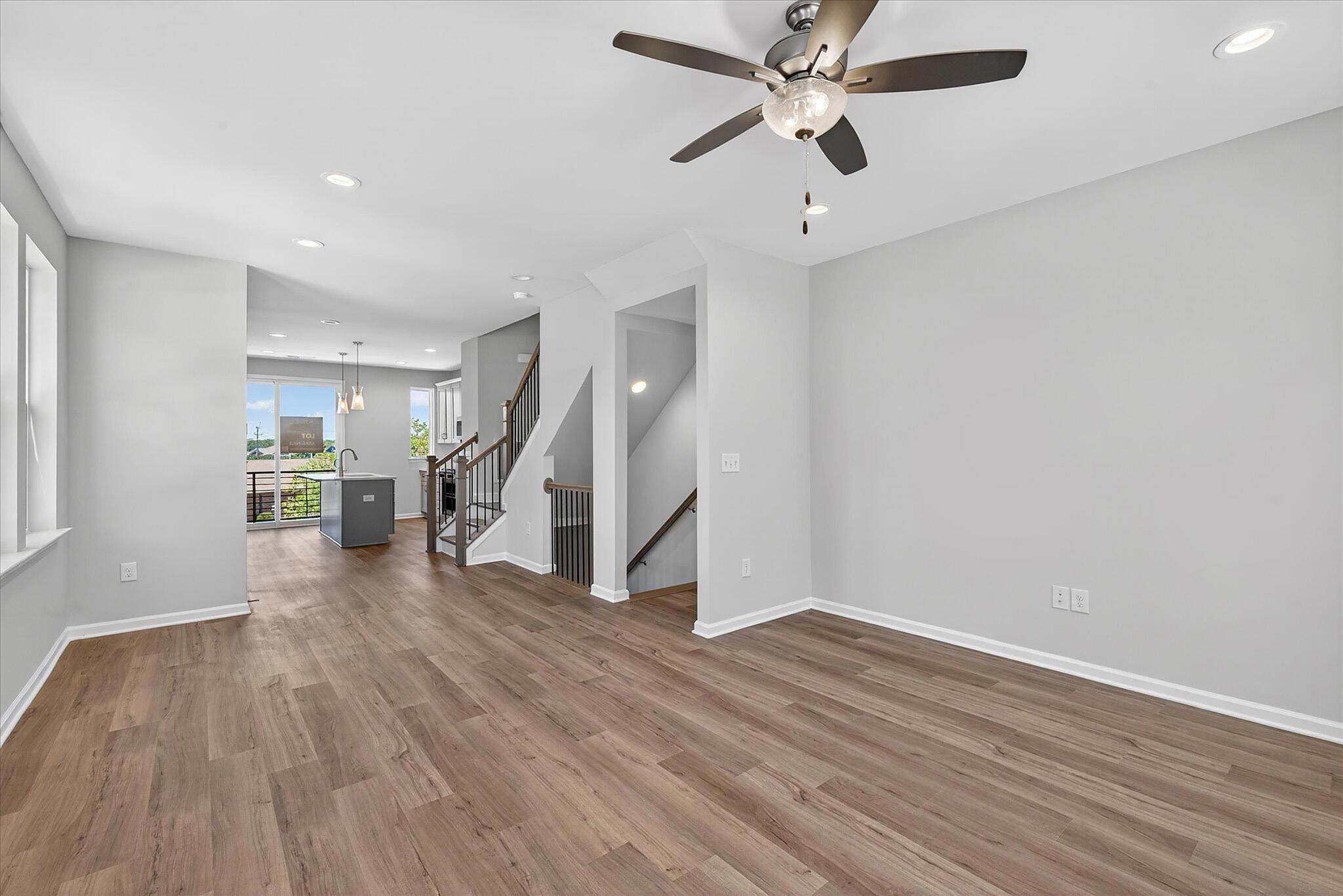 Living Room, Dining & Kitchen