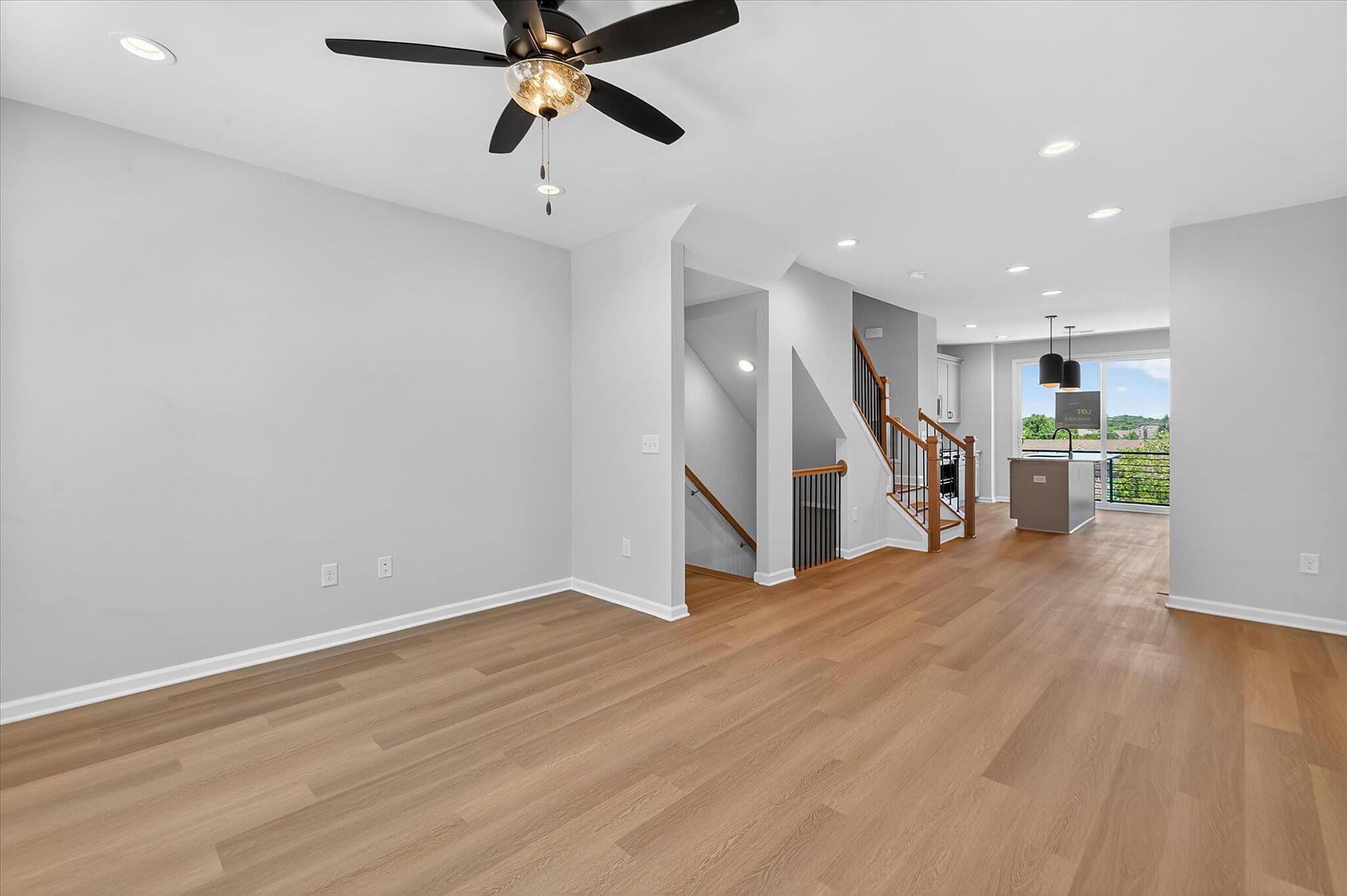 Living Room, Dining & Kitchen