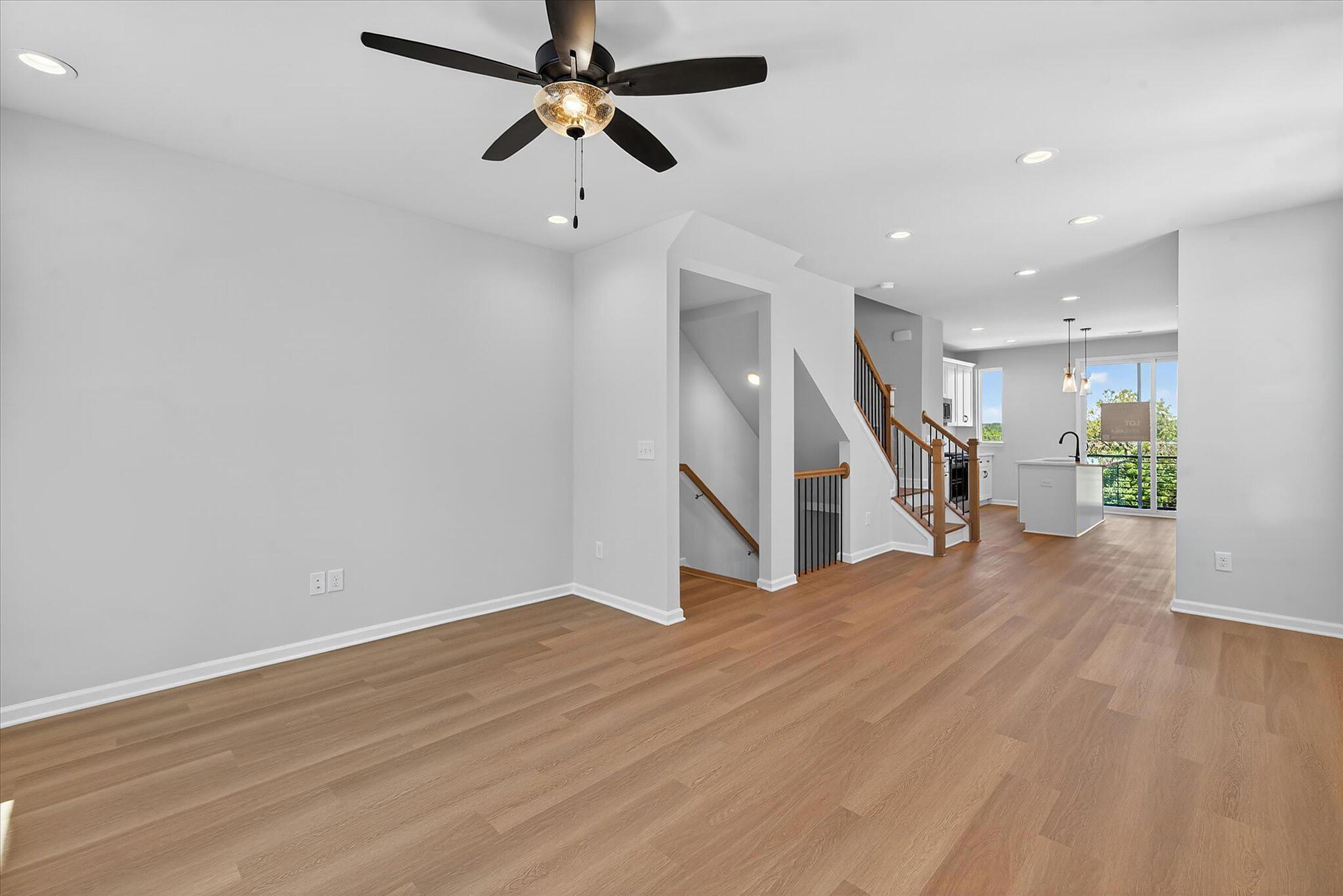Living Room, Dining & Kitchen