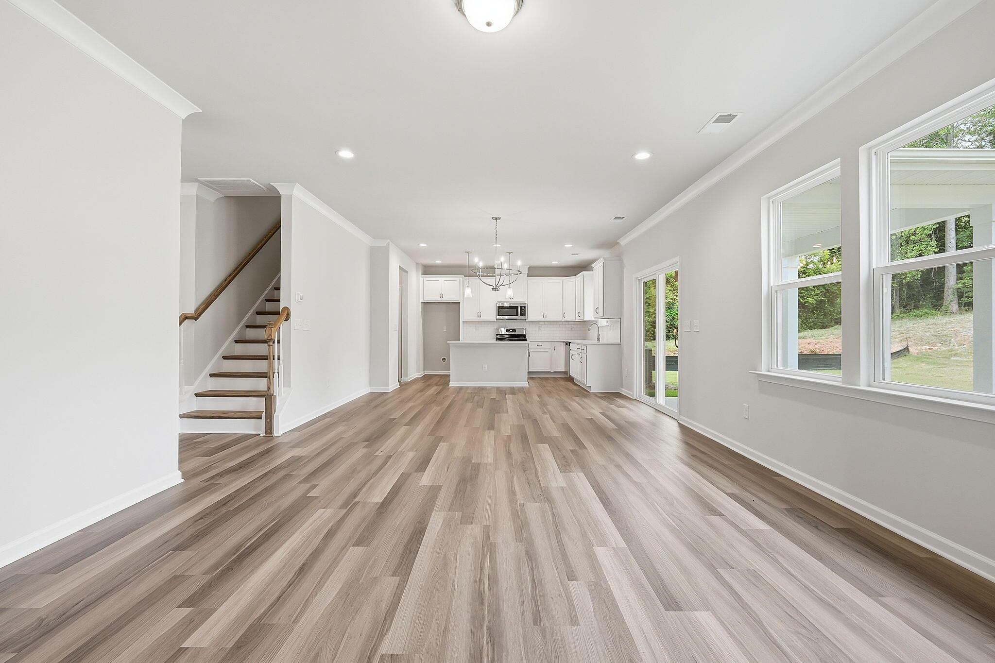 Family Room, Dining & Kitchen