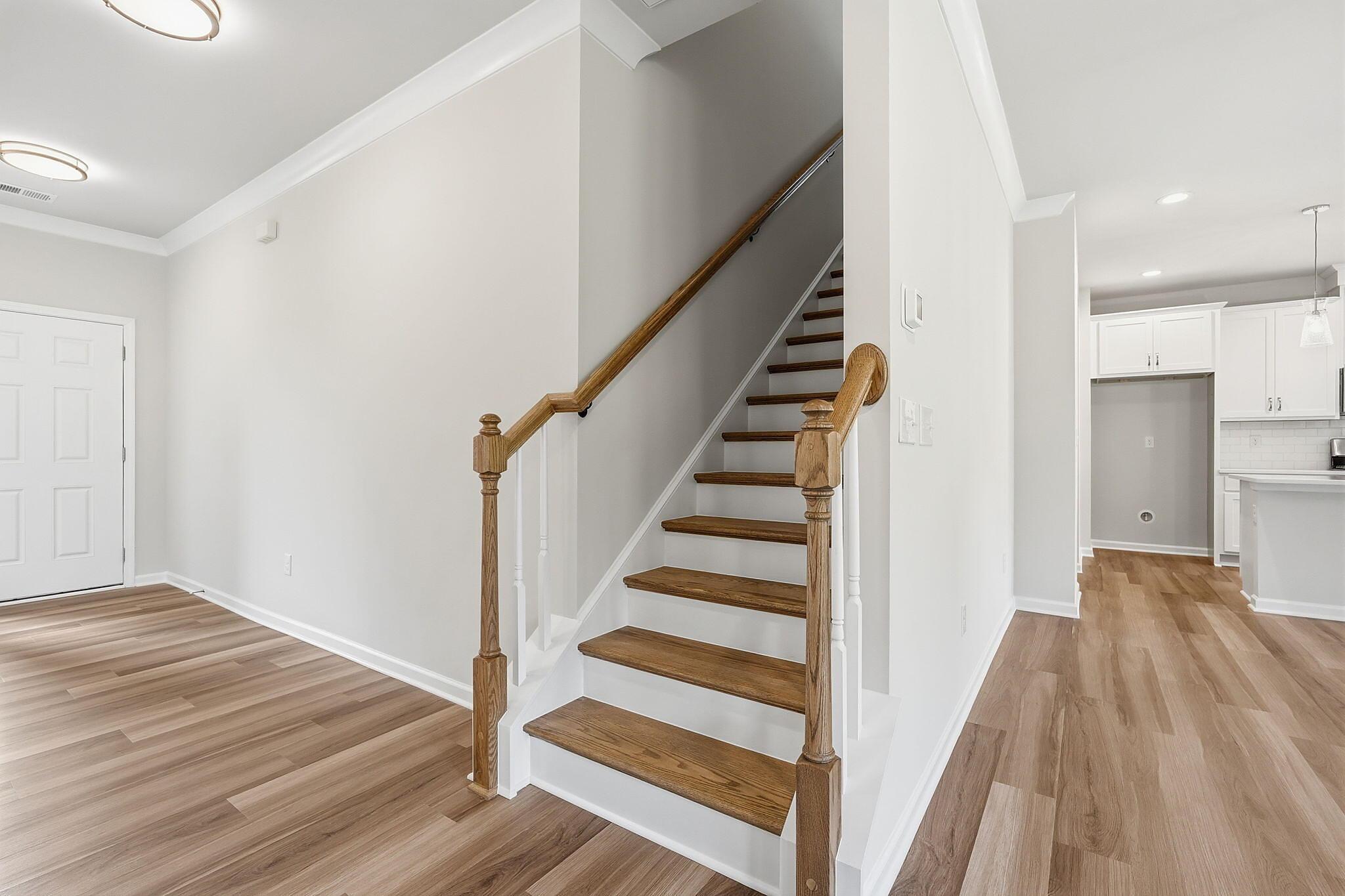 Stairs with Oak Treads & Painted Risers