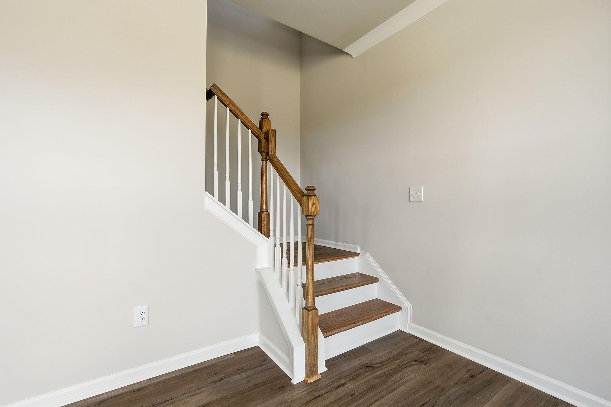 Stairs with Oak Treads & Painted Risers