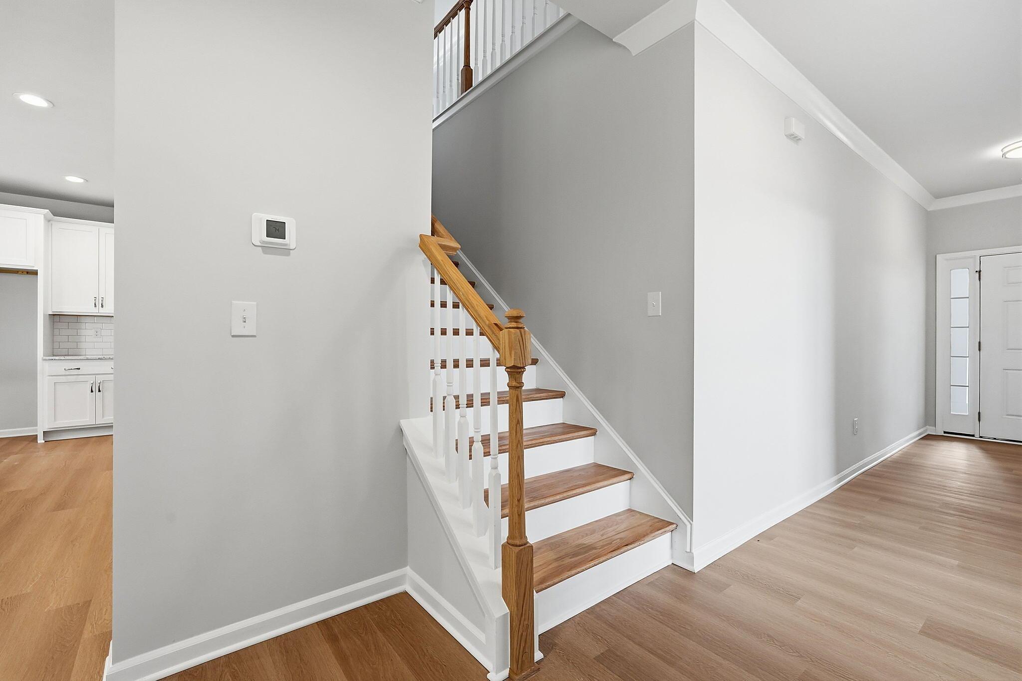Stairs with Oak Treads & Painted Risers