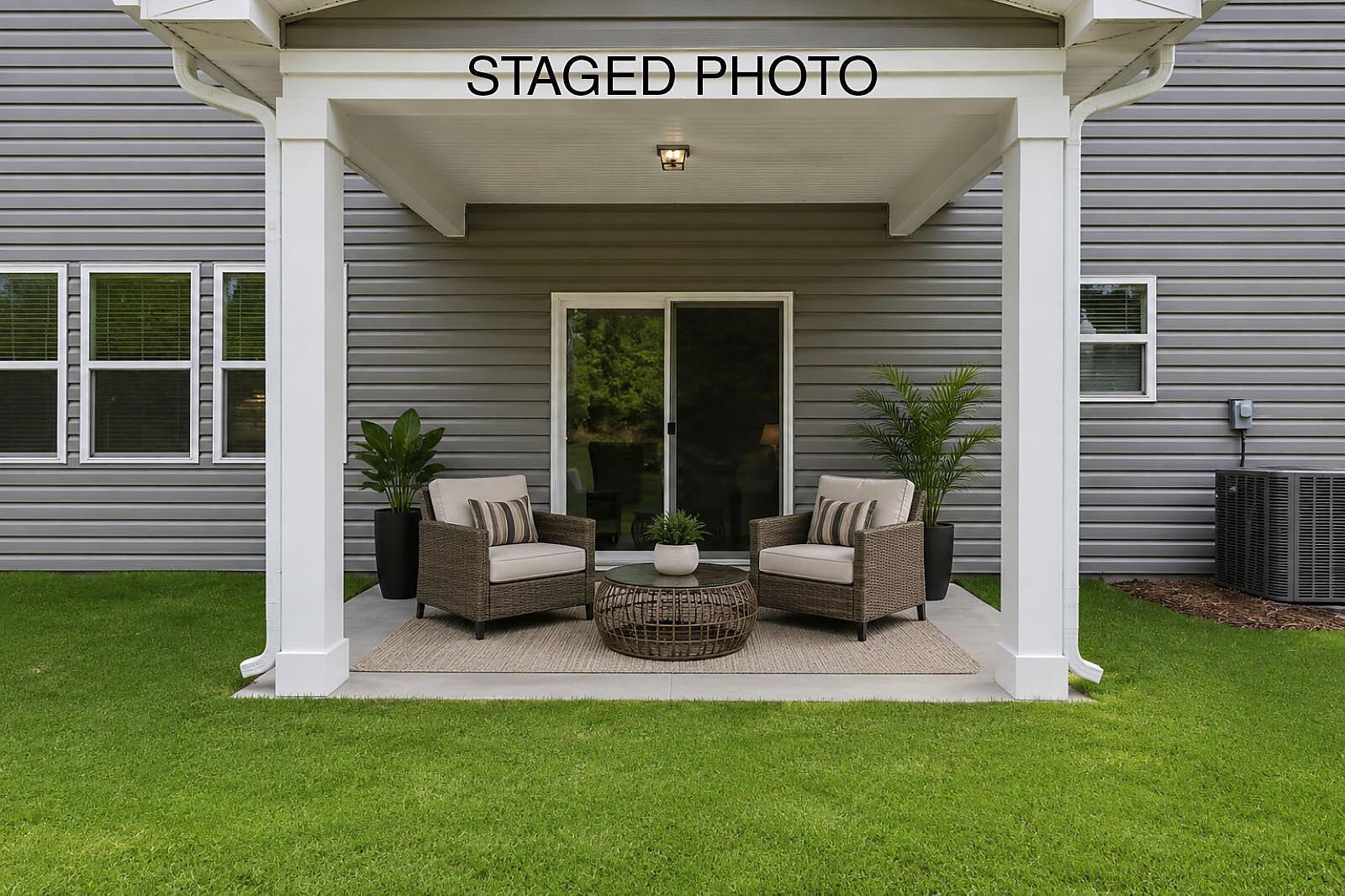 Rear Covered Patio - Staged