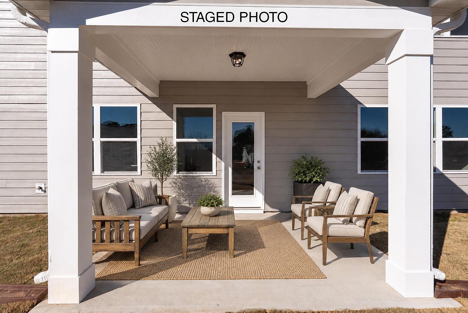 Rear Covered Patio - Virtually Staged
