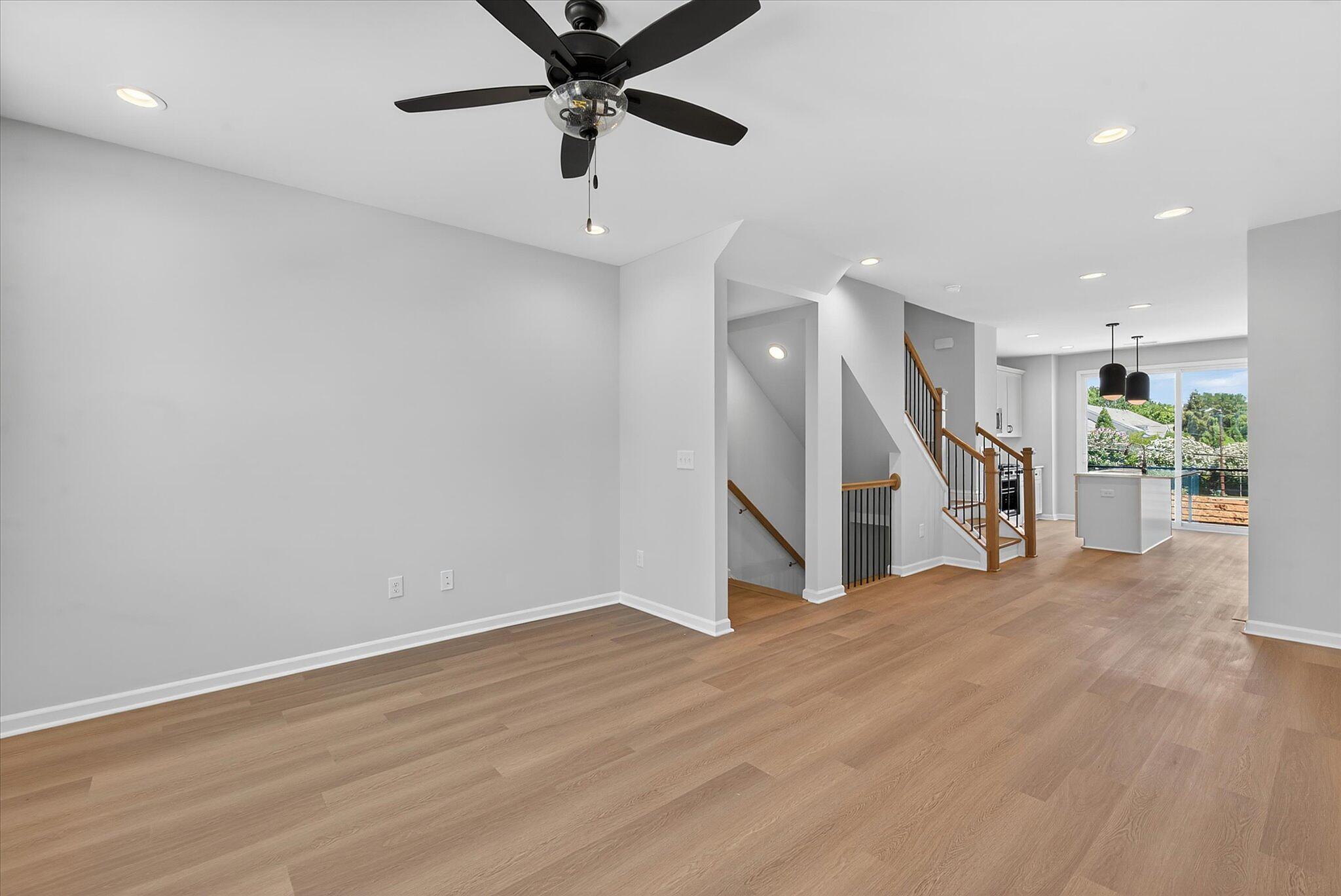Living Room, Dining & Kitchen