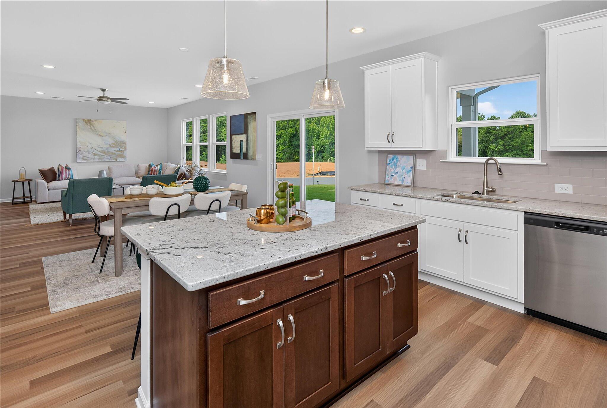 Kitchen, Dining & Family Room