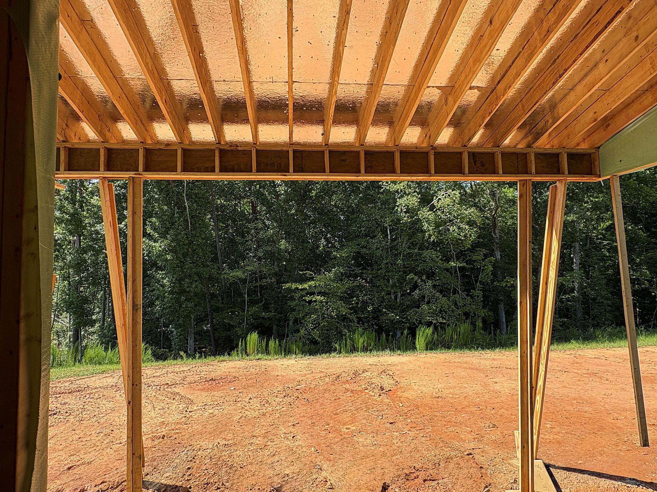 Rear Covered Porch w Wooded Views