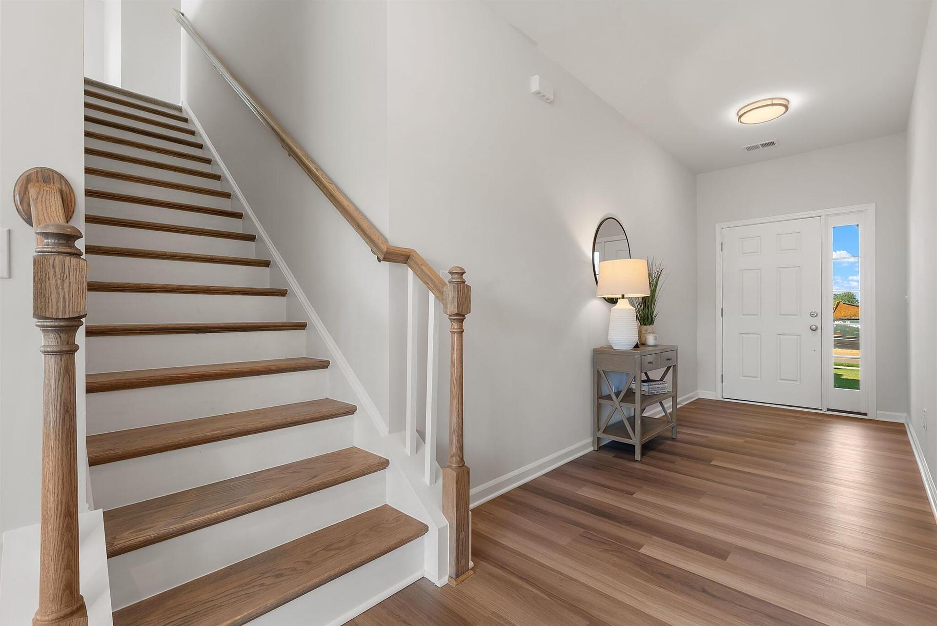 Foyer & Stairs with Oak Treads