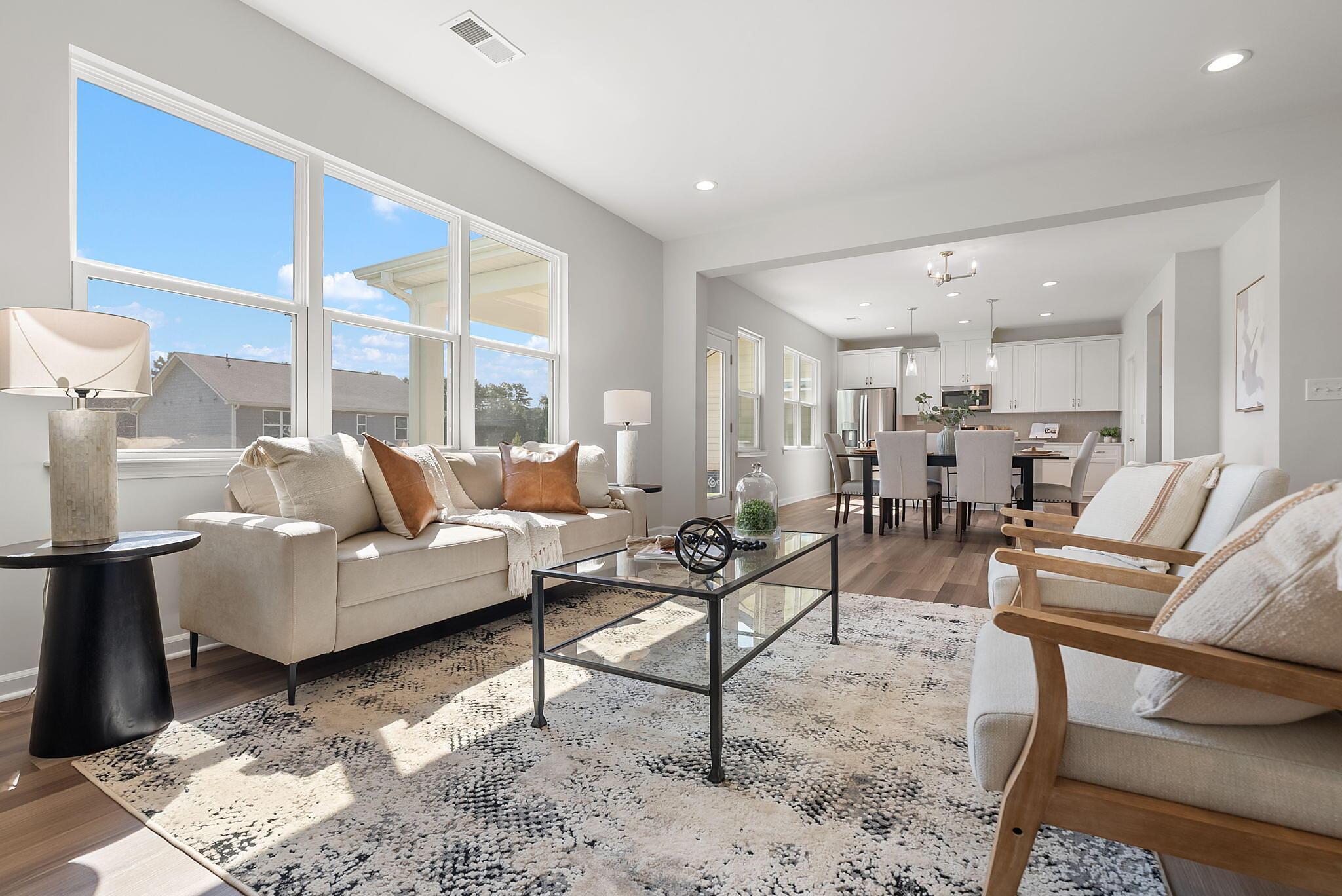 Family Room, Dining & Kitchen