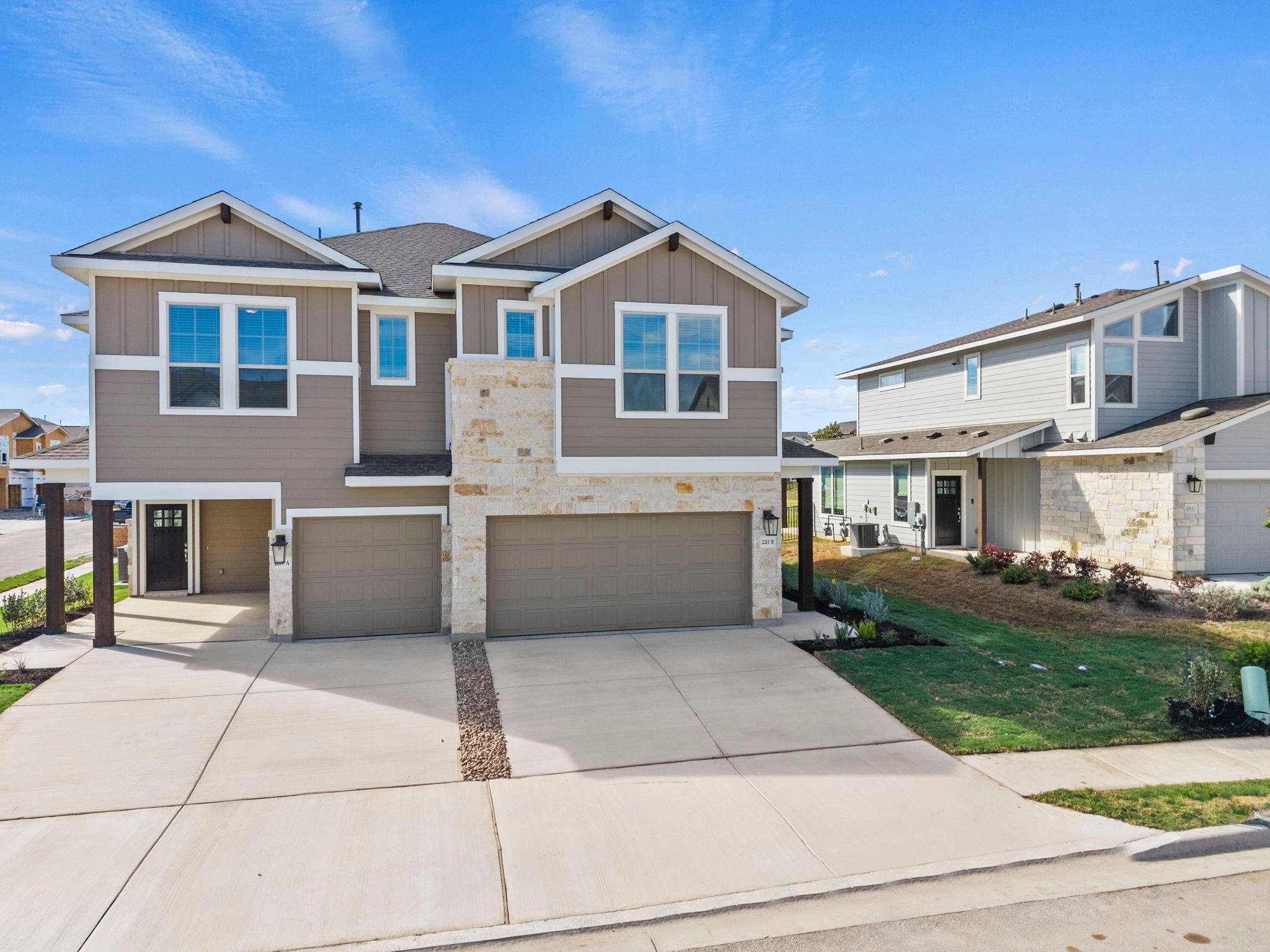 Abbey: Garage - Villas at Rowe: Pflugerville, Texas - Empire Homes